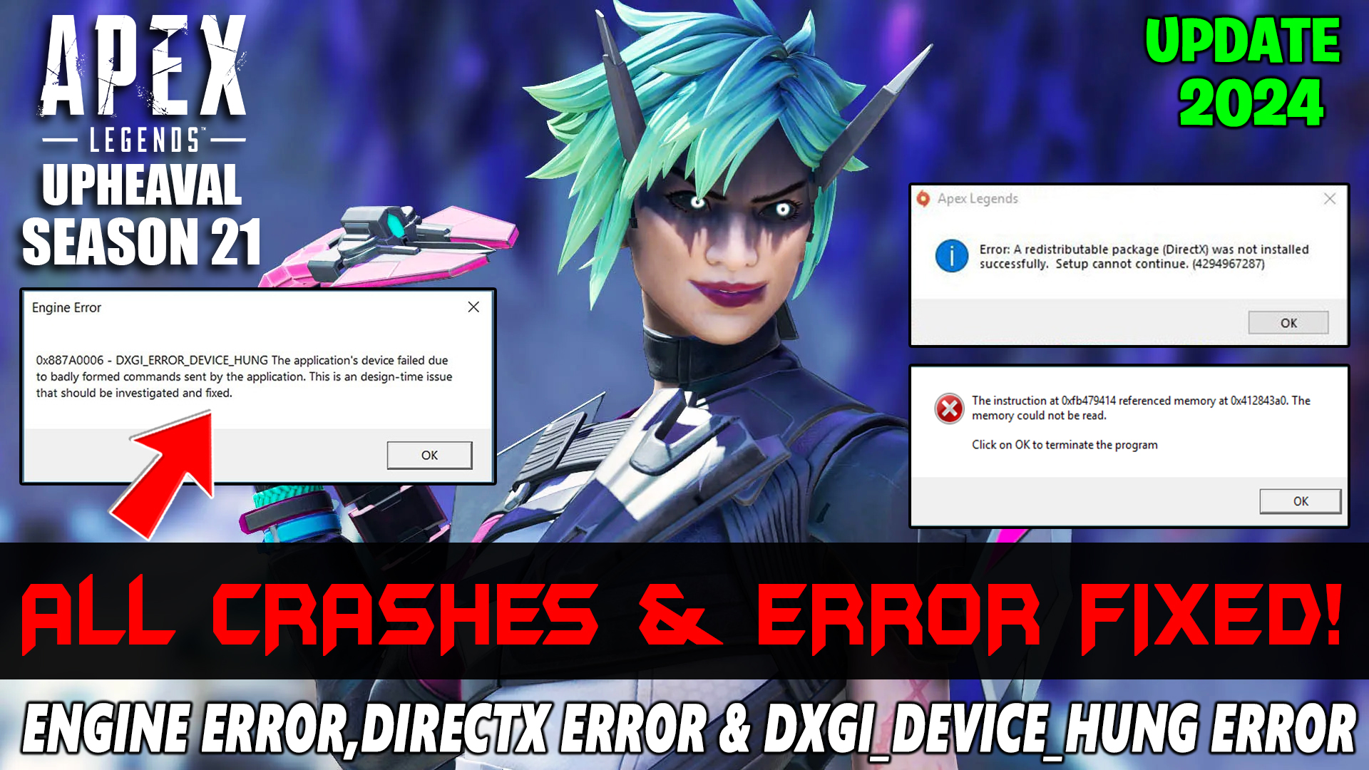 Apex Legends Season 21: How to Fix Engine Error,Directx Error & DXGI_ERROR_DEVICE_HUNG in PC