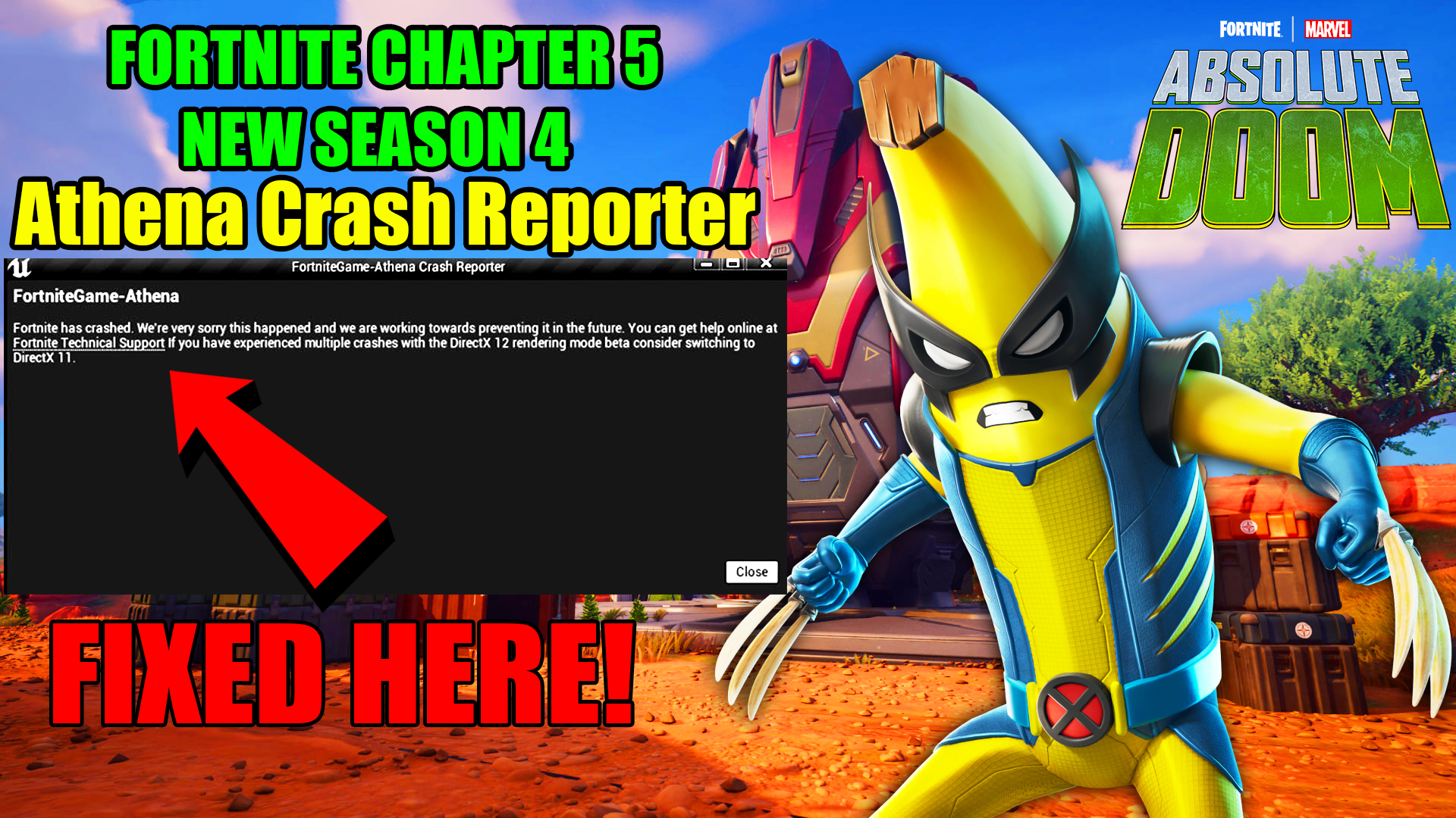 Athena Crash Reporter Fortnite Chapter 5 Season 4 Fix!